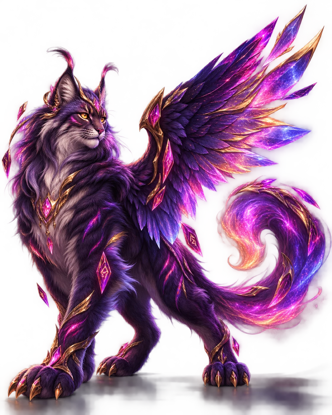 The Prism Lynx winged fantasy guardian