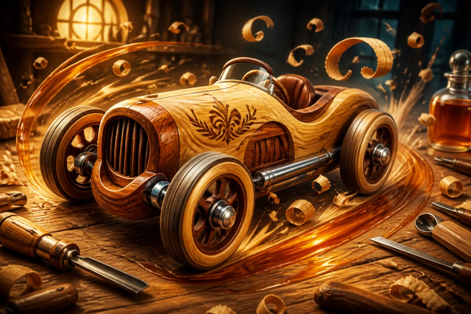 Handbuilt Roadster game key art