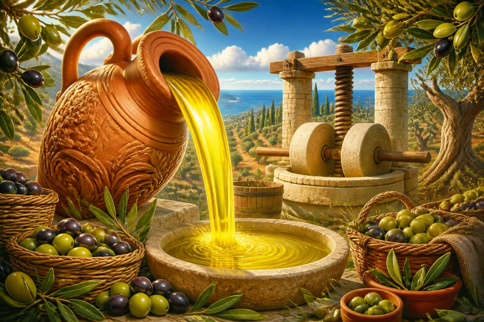 Golden Olive Press cinematic game cover