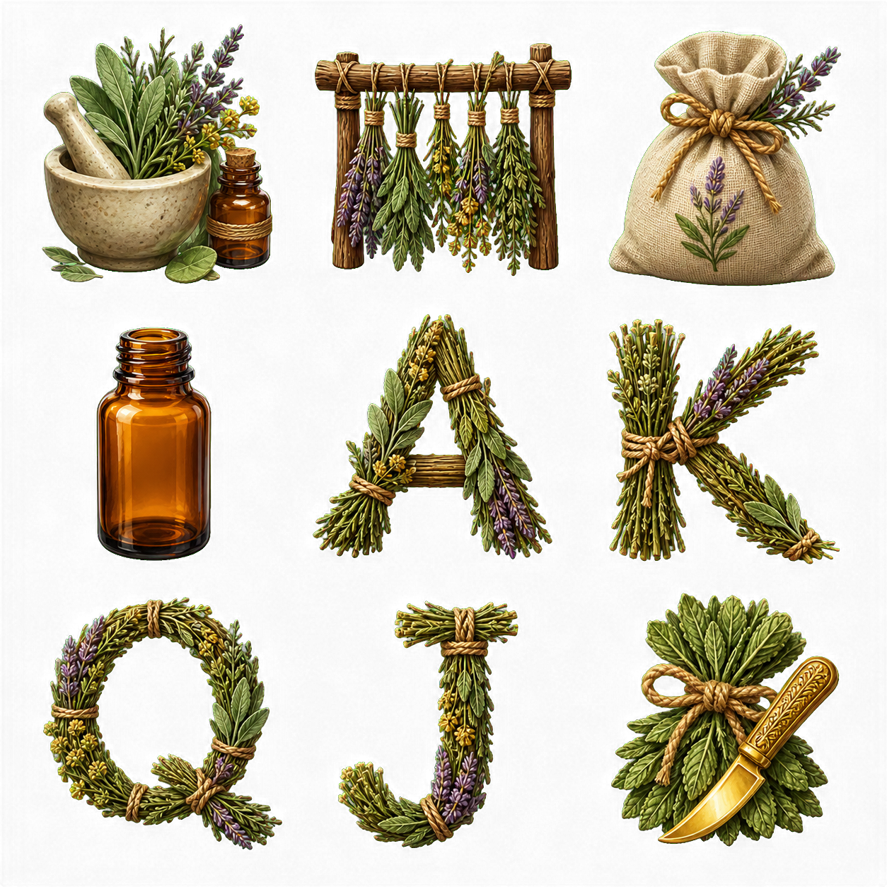 The Golden Herb Loft original symbol sheet