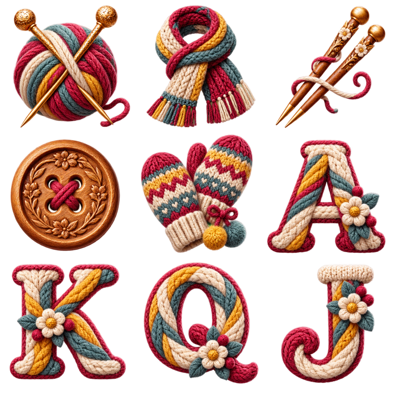 The Infinite Yarn original symbol sheet