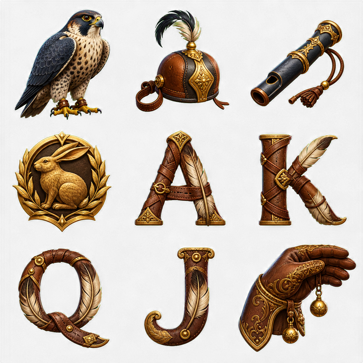 The Gilded Falcon original symbol sheet