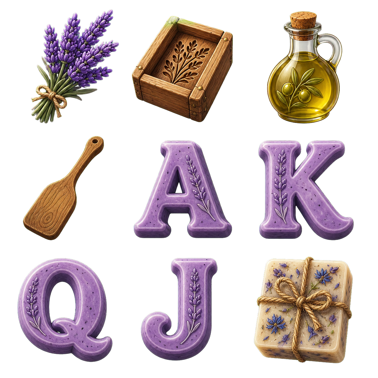 Lavender Workshop original symbol sheet