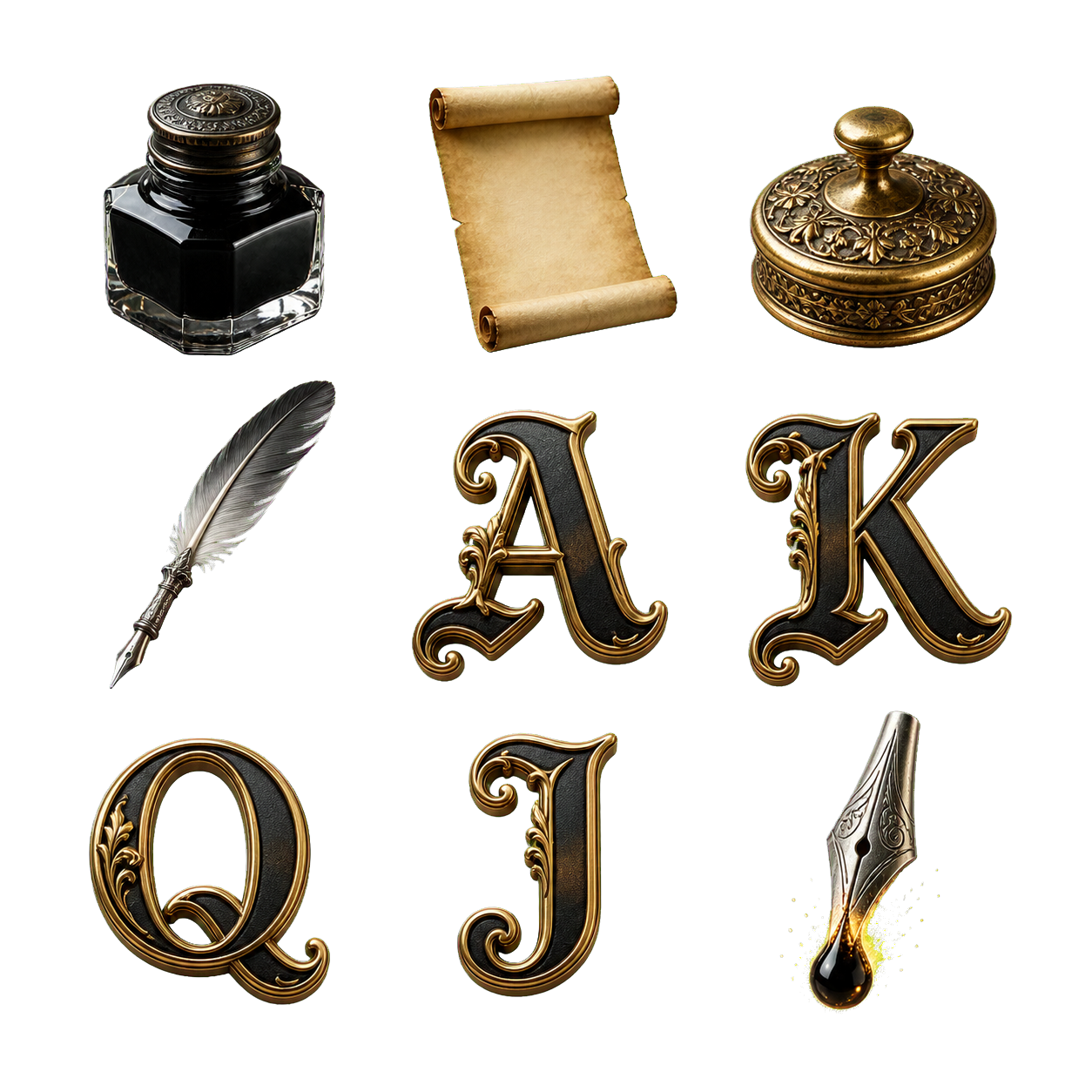 The Golden Inkline original symbol sheet