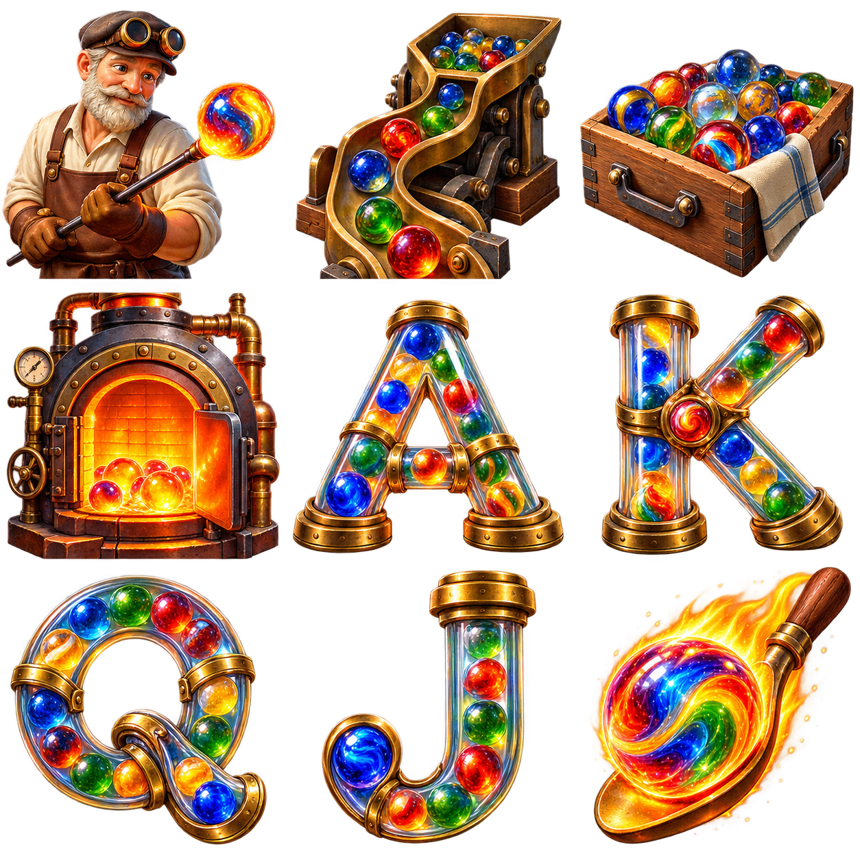 Molten Marble Works original symbol sheet